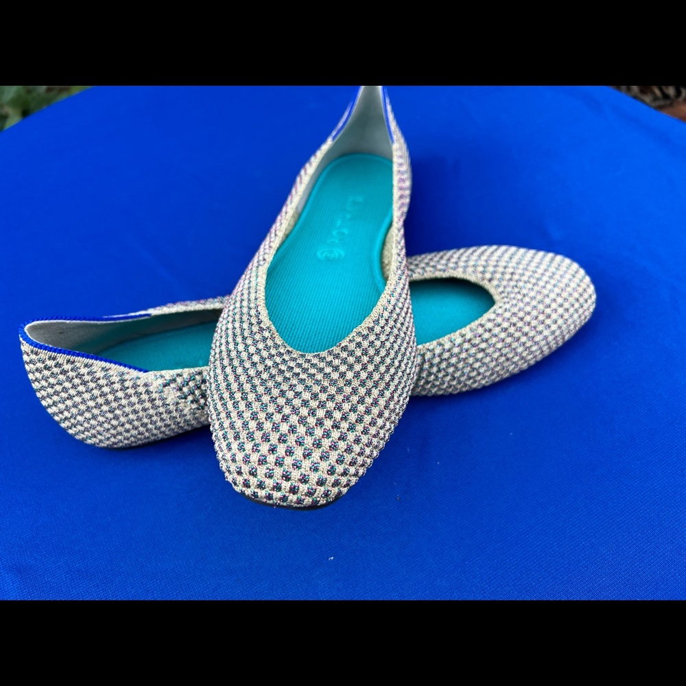 NWT Women’s Rothy’s Multi Metallic Flats Size 12.5